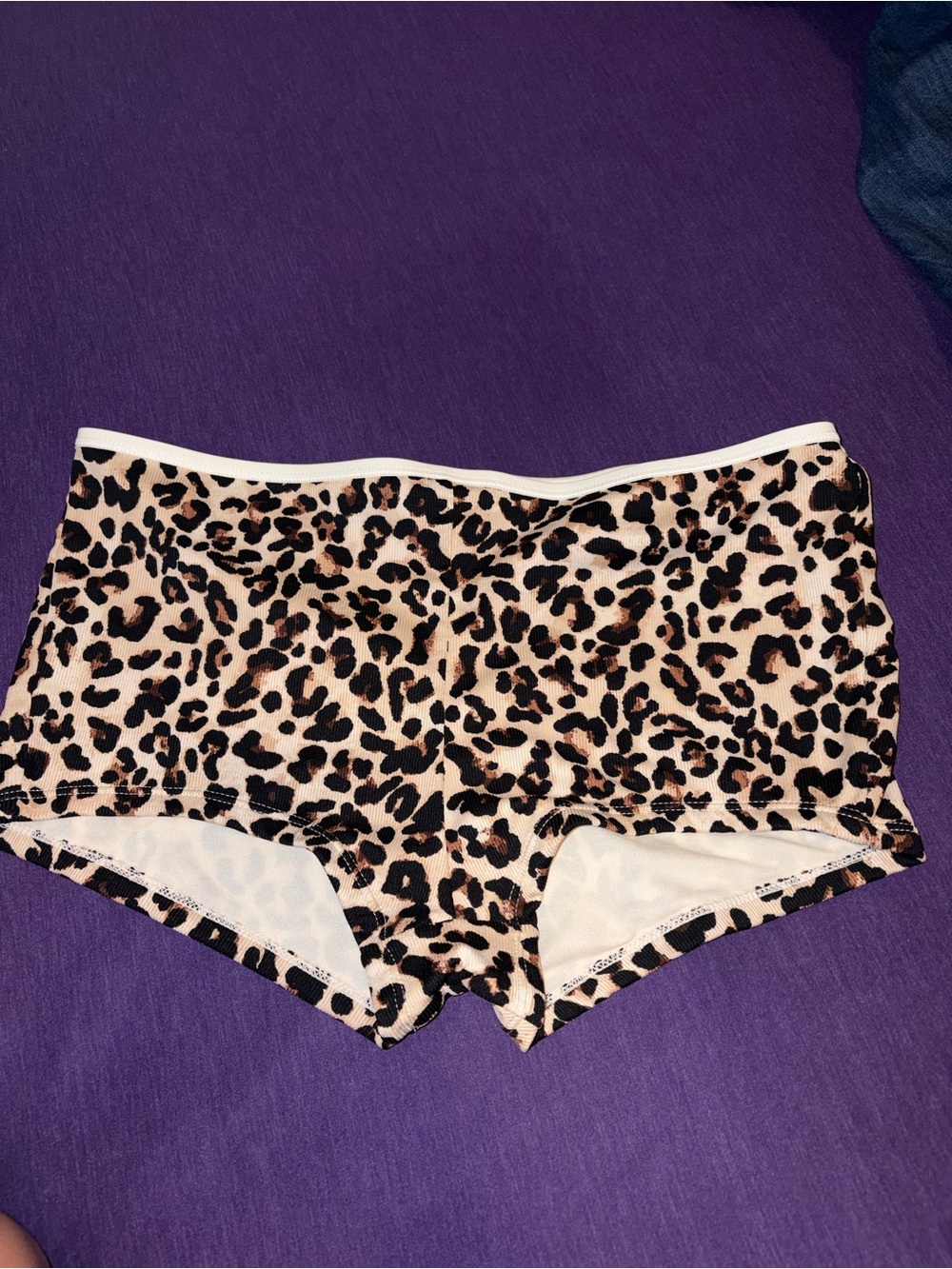 wild fable Leopard Print swim Boyshorts in Tan and Black Animal Print